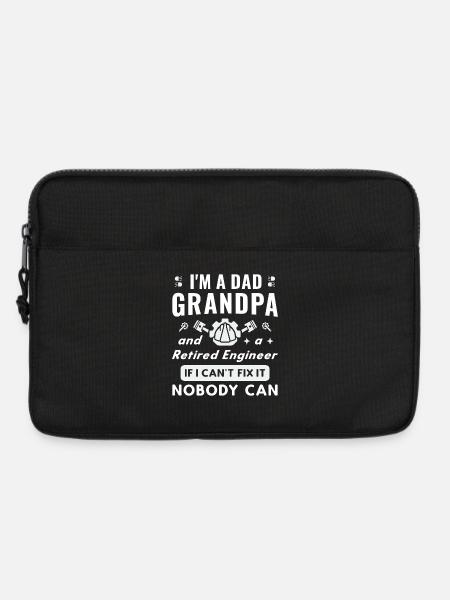 Vater, Opa & pensionierter Ingenieur Lustiges Fix-It-Zitat - Laptoptasche 13" - Schwarz