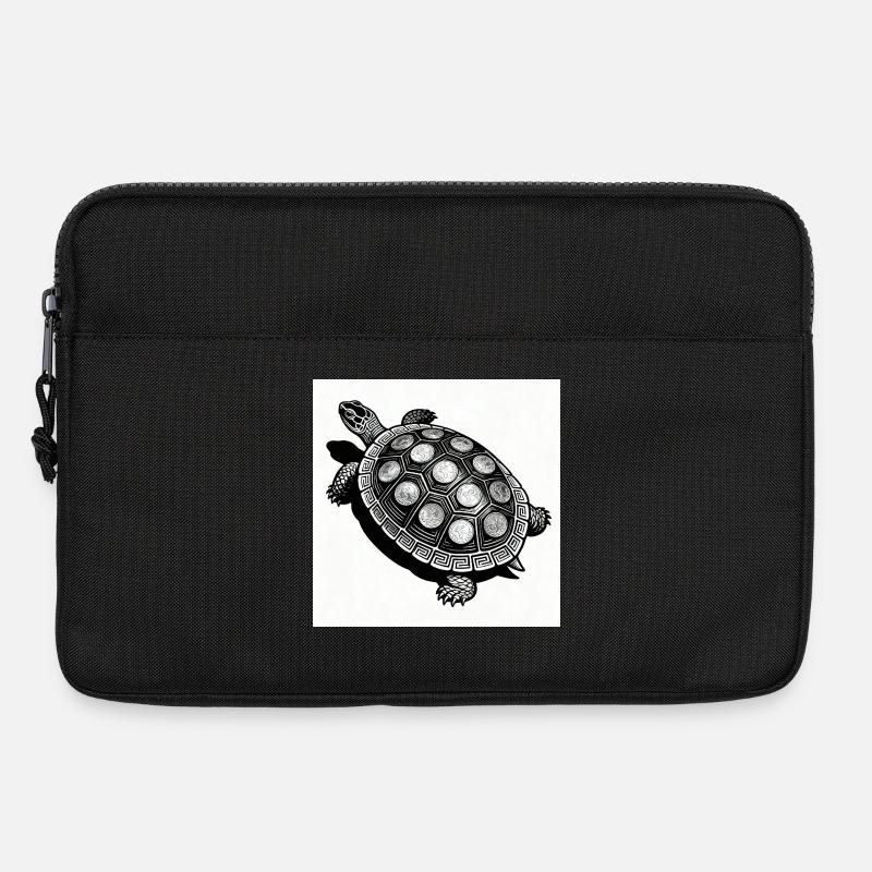 Coin Turtle Geometry - Laptop bag 13" - black