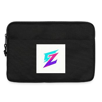 Logo en dégradé de néon en zigzag - Sacoche pour ordinateur portable 13 pouces - noir - Devant