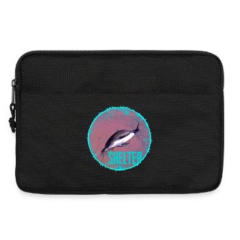 Delfin Shelter Kreis - Laptoptasche 13" - Schwarz - Vorne