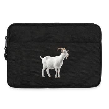 White Mountain Goat Portrait - Laptop bag 13" - black - Front