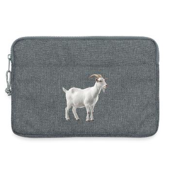 Portrait de chèvre de montagne blanche - Sacoche pour ordinateur portable 13 pouces - gris chiné - Devant