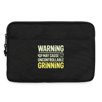 Funny Dentist Dental Assistant Grin Design  - Laptop bag 13" - black - Front