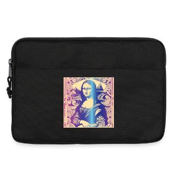 Woman portrait mona lisa rainbow modern paris - Laptop bag 13" - black - Front