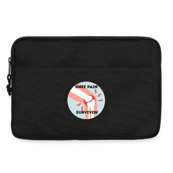 Knee Pain Survivor – Drôle de dicton pour les athlètes - Sacoche pour ordinateur portable 13 pouces - noir - Devant