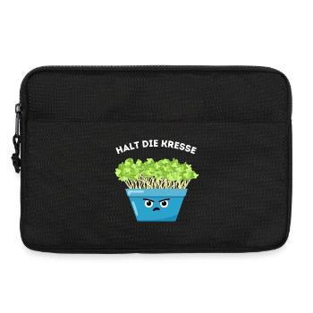 Pflanzenhumor – Halt die Kresse - Laptoptasche 13" - Schwarz - Vorne
