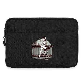 Rockabilly Femme Bar Boisson RocknRoll Cadeau - Sacoche pour ordinateur portable 13 pouces - noir - Devant