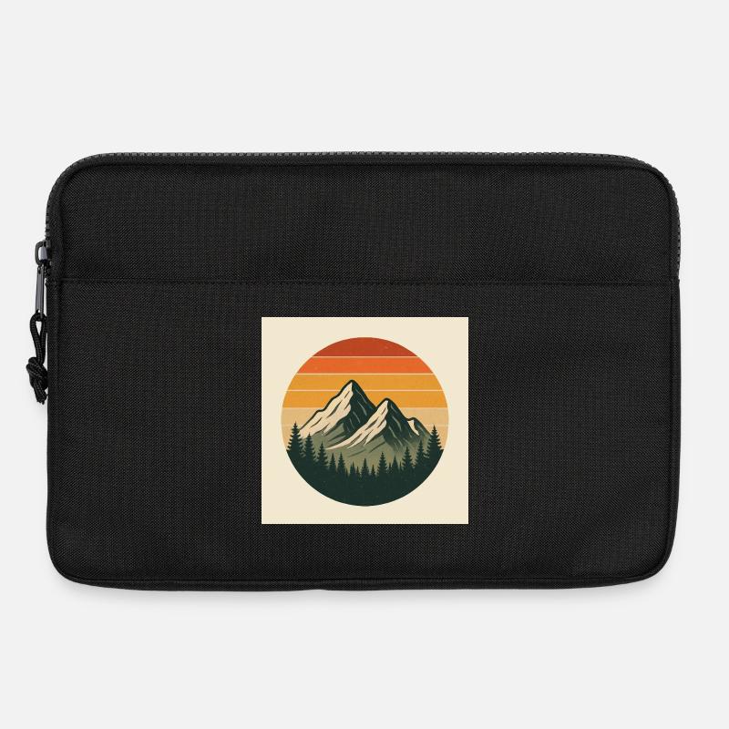 Sunset Summit Retro Circle - Laptop bag 13" - black