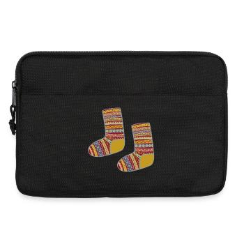 Bunte Fair Isle gemusterte Socken - Laptoptasche 13" - Schwarz - Vorne