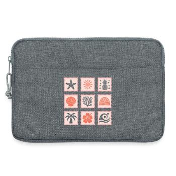 Natur Briefmarken Collage - Laptoptasche 13" - Grau meliert - Vorne