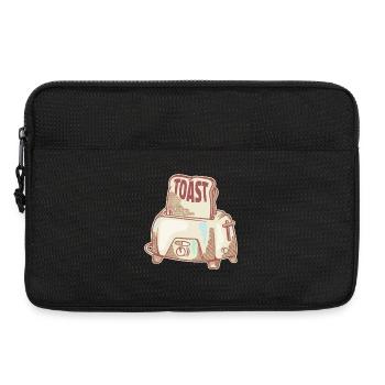 Grille-pain Vintage motif petit-déjeuner - Sacoche pour ordinateur portable 13 pouces - noir - Devant