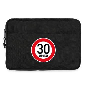 30th Birthday Sexy Shield Tempo 30 and Sexy 30 - Laptop bag 13" - black - Front