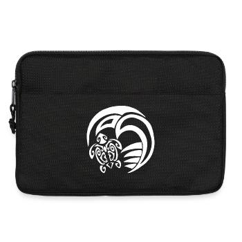 Weiße Schildkröte und Ozean - Laptoptasche 13" - Schwarz - Vorne