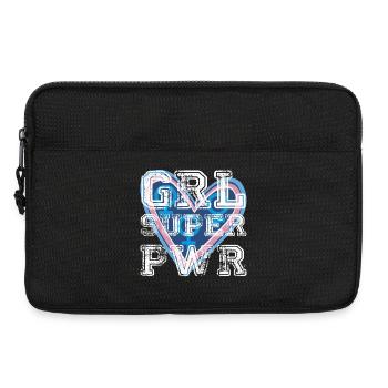 Power Girl Heart Rainbow - Laptop bag 13" - black - Front