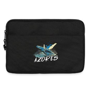 Azores Humpback Whale, Blue Ocean Art - Laptop bag 13" - black - Front