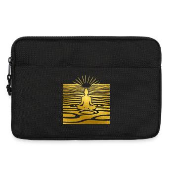 Goldene Meditation am Sonnenaufgang - Laptoptasche 13" - Schwarz - Vorne