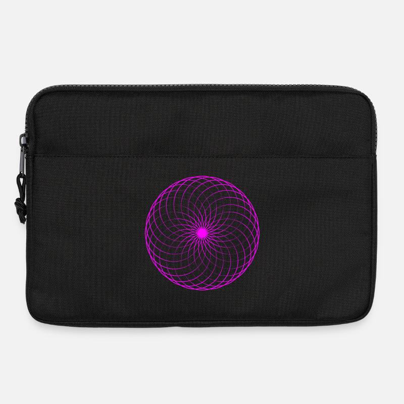 Neon spiral net torus - Laptop bag 13" - black