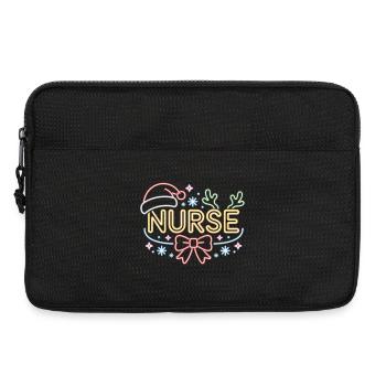 Frohe Weihnachten Krankenschwester - Laptoptasche 13" - Schwarz - Vorne