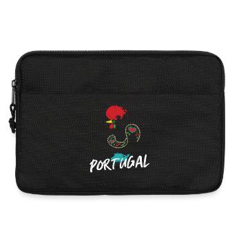 Barcelos Hahn Bunte Illustration Portugal - Laptoptasche 13" - Schwarz - Vorne