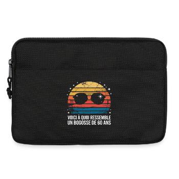Retro Sonnenbrille 60 Jahre - Laptoptasche 13" - Schwarz - Vorne