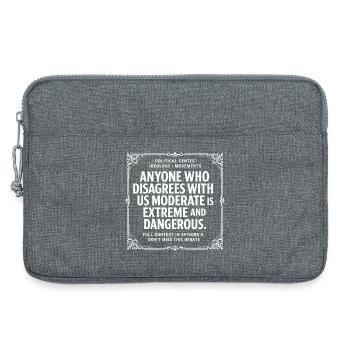Political tension - Laptop bag 13" - heather grey - Front