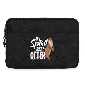 Sea Otter Cartoon Ghost Animal - Laptop bag 13" - black - Front