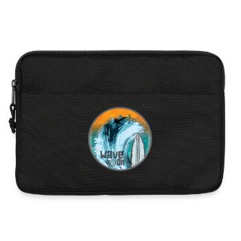 Welle im Surfzauber Patch - Laptoptasche 13" - Schwarz - Vorne