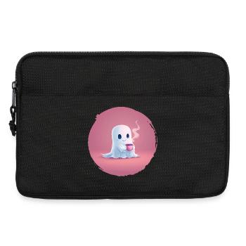 Coffee Ghost – Chemise d’Halloween confortable - Sacoche pour ordinateur portable 13 pouces - noir - Devant