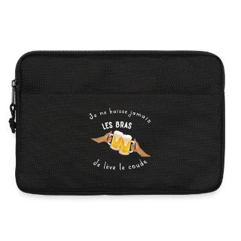 Toast bière entre amis - Sacoche pour ordinateur portable 13 pouces - noir - Devant