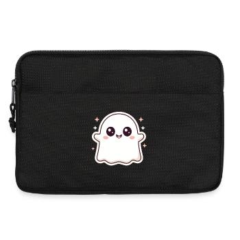 Kawaii Geist mit Glitzer – Halloween Cute - Laptoptasche 13" - Schwarz - Vorne