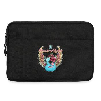 Guitare Bleue Ailes Roses Rock’n’Roll - Sacoche pour ordinateur portable 13 pouces - noir - Devant