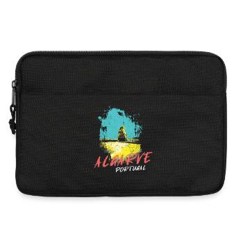 Beach Rocks Algarve Illustration Portugal - Laptop bag 13" - black - Front