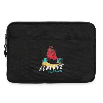 Rock Beach Algarve Illustration Portugal - Laptop bag 13" - black - Front