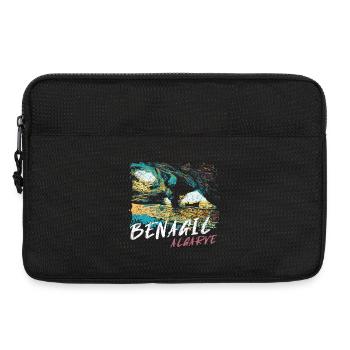Grotte de Benagil Algarve illustration colorée - Sacoche pour ordinateur portable 13 pouces - noir - Devant