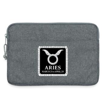 Sternzeichen Widder  - Laptoptasche 13" - Grau meliert - Vorne