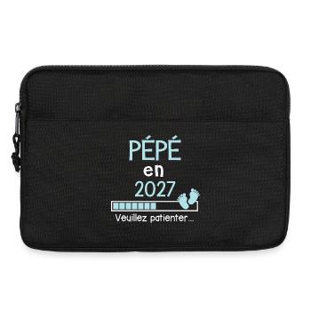 Opa im Jahr 2027 Geschenk Zukunft Opa - Laptoptasche 13" - Schwarz - Vorne