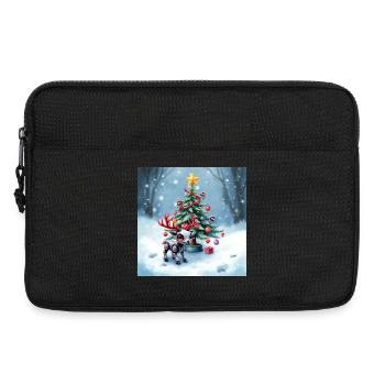 Weihnachtsroboter Rentier - Laptoptasche 13" - Schwarz - Vorne