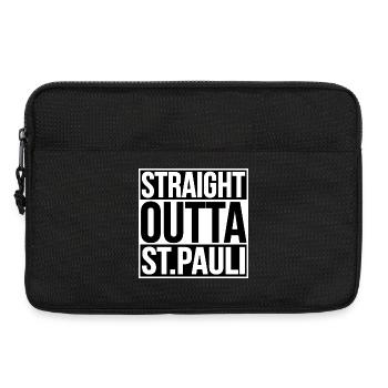 Straight Outta St Pauli HAMBURG - Laptoptasche 13" - Schwarz - Vorne