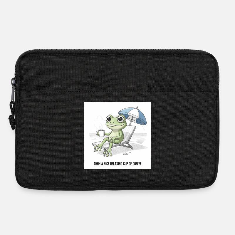 Frog Beach Coffee Chill - Laptop bag 13" - black