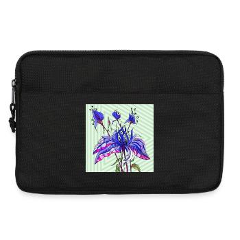 Blumen - Laptoptasche 13" - Schwarz - Vorne