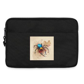 Araignée colorée dans le style aquarelle - Sacoche pour ordinateur portable 13 pouces - noir - Devant