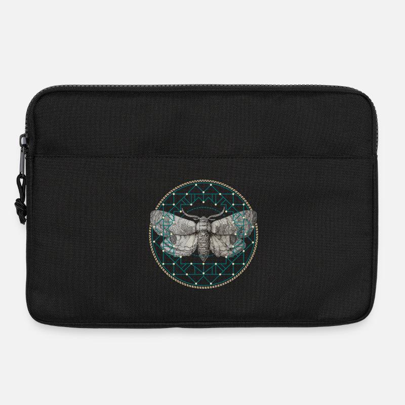 Møl hellig geometri - Computertaske 13" - sort