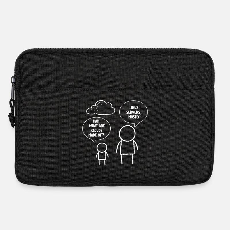 Papa, was sind Clouds, die aus Linux-Servern bestehen? - Laptoptasche 13" - Schwarz