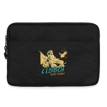 Arch Rua Augusta Lisbon illustration - Laptop bag 13" - black - Front