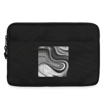 Halftone Plasm Swirl - Laptop bag 13" - black - Front