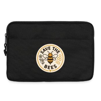 Sauvez les abeilles - Motif d’abeille de la nature - Sacoche pour ordinateur portable 13 pouces - noir - Devant