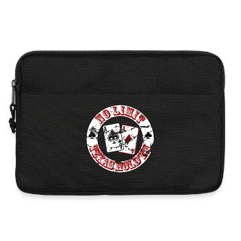 Cartes de poker No Limit – Texas Hold’em Design - Sacoche pour ordinateur portable 13 pouces - noir - Devant