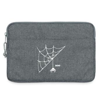 Spider - BOO Lustiges Spinnen Motiv für Halloween - Laptop bag 13" - heather grey - Front