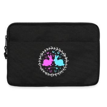 Gender Reveal Easter Mom-to-be - Laptop bag 13" - black - Front