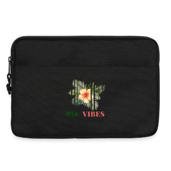 Hibiscus Tropical 974 Vibes - Laptoptasche 13" - Schwarz - Vorne